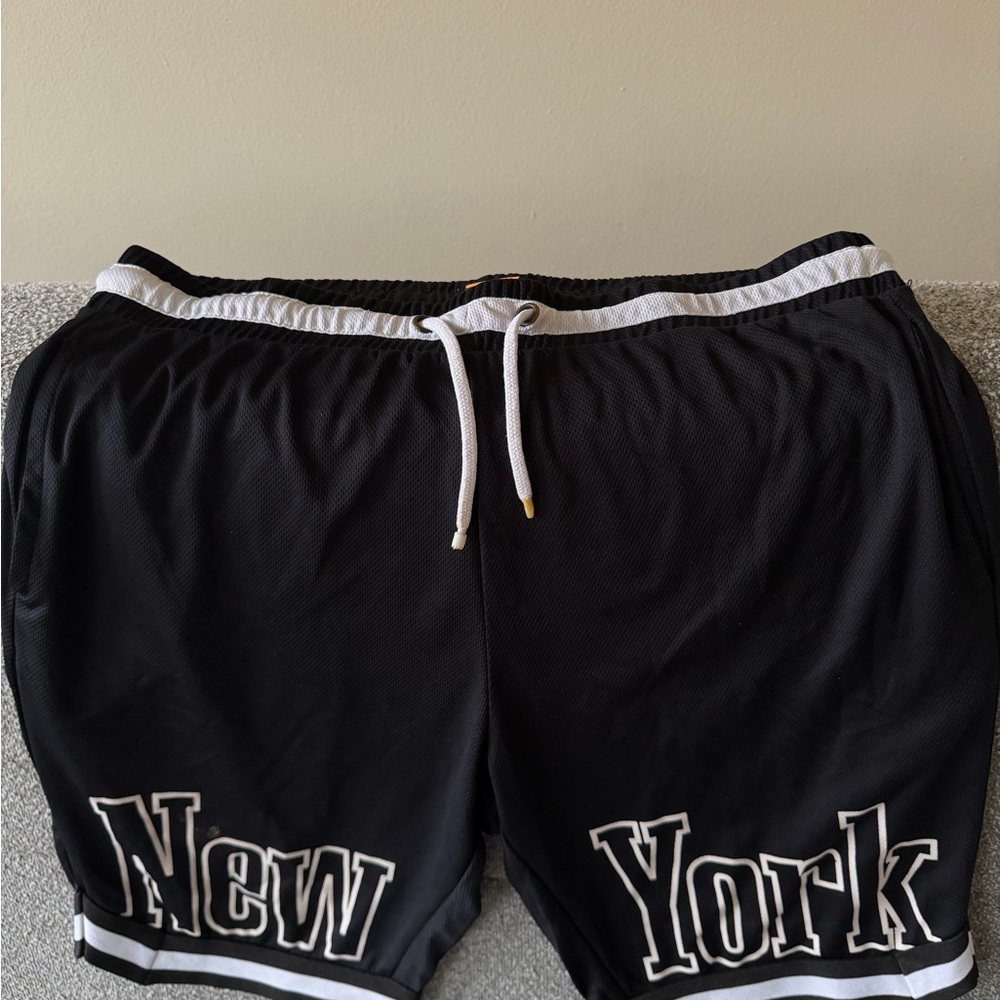 New York & Company Black Athletic Shorts with White Trim